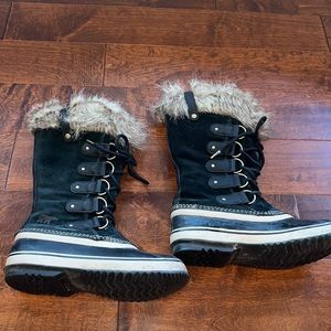 Sorel Joan of Arctic Black Waterproof Boots Size 9